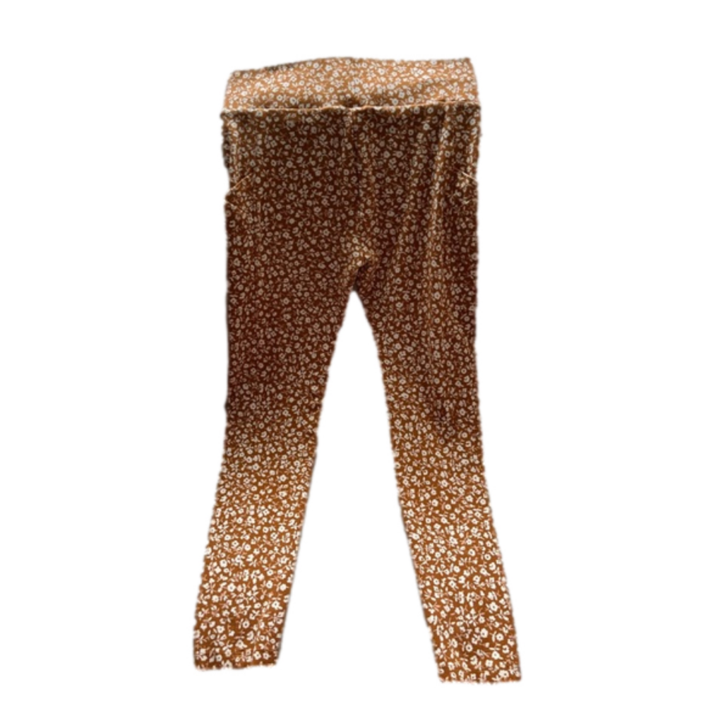 Loft Dark Orange Floral Leggings